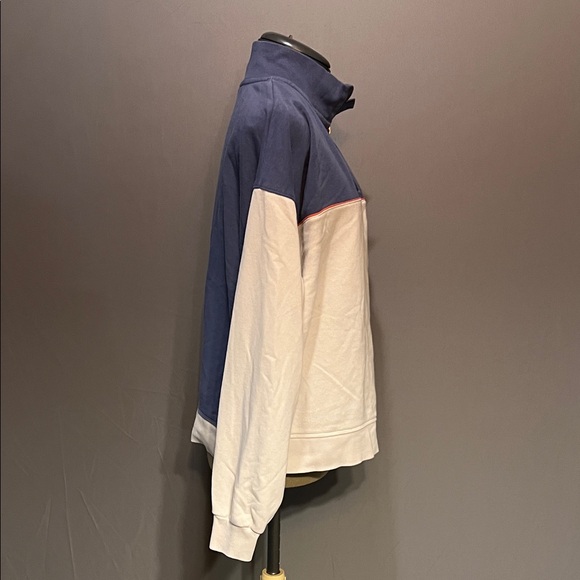 Champion Women’s Large 1/4 Zip Pullover | Navy & Cream Colorblock - Picture 6 of 7